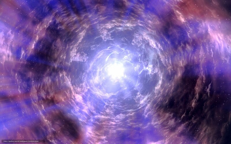 Spiral Galaxy Center — Purple, Cosmic, Digital Art