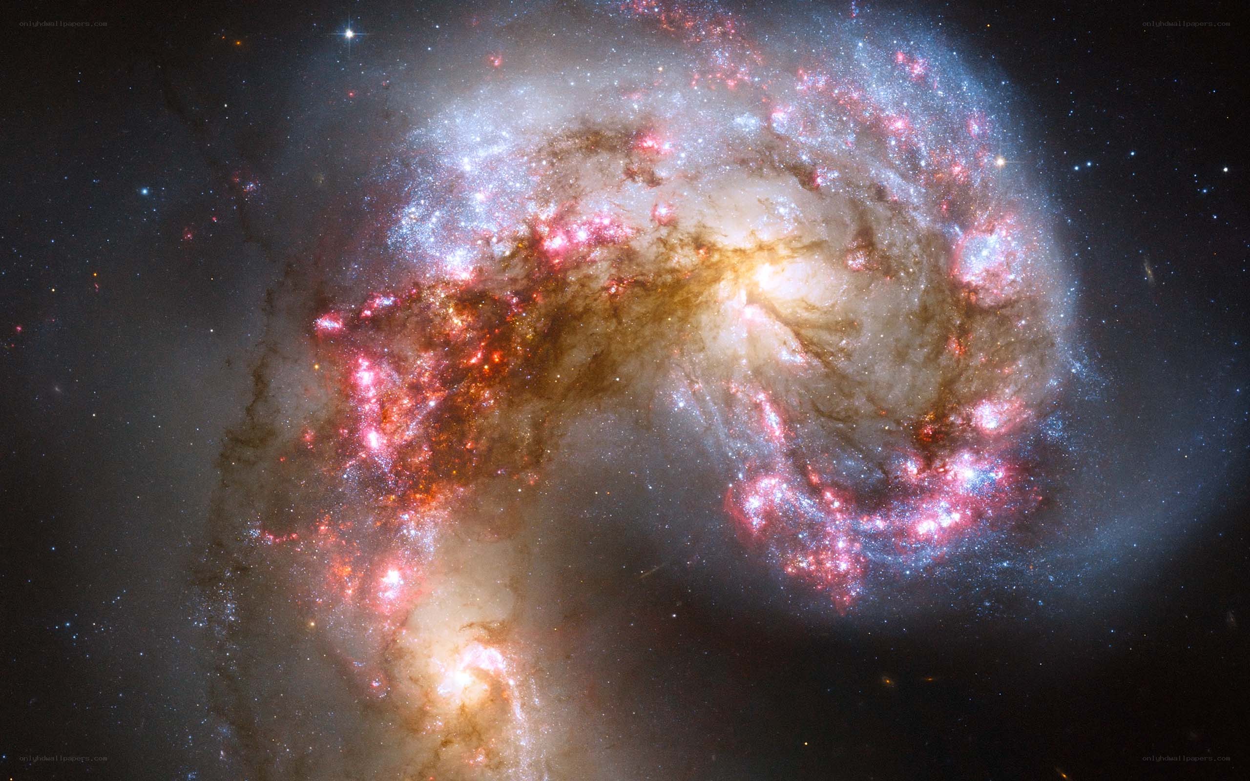 Spiral galaxy collision