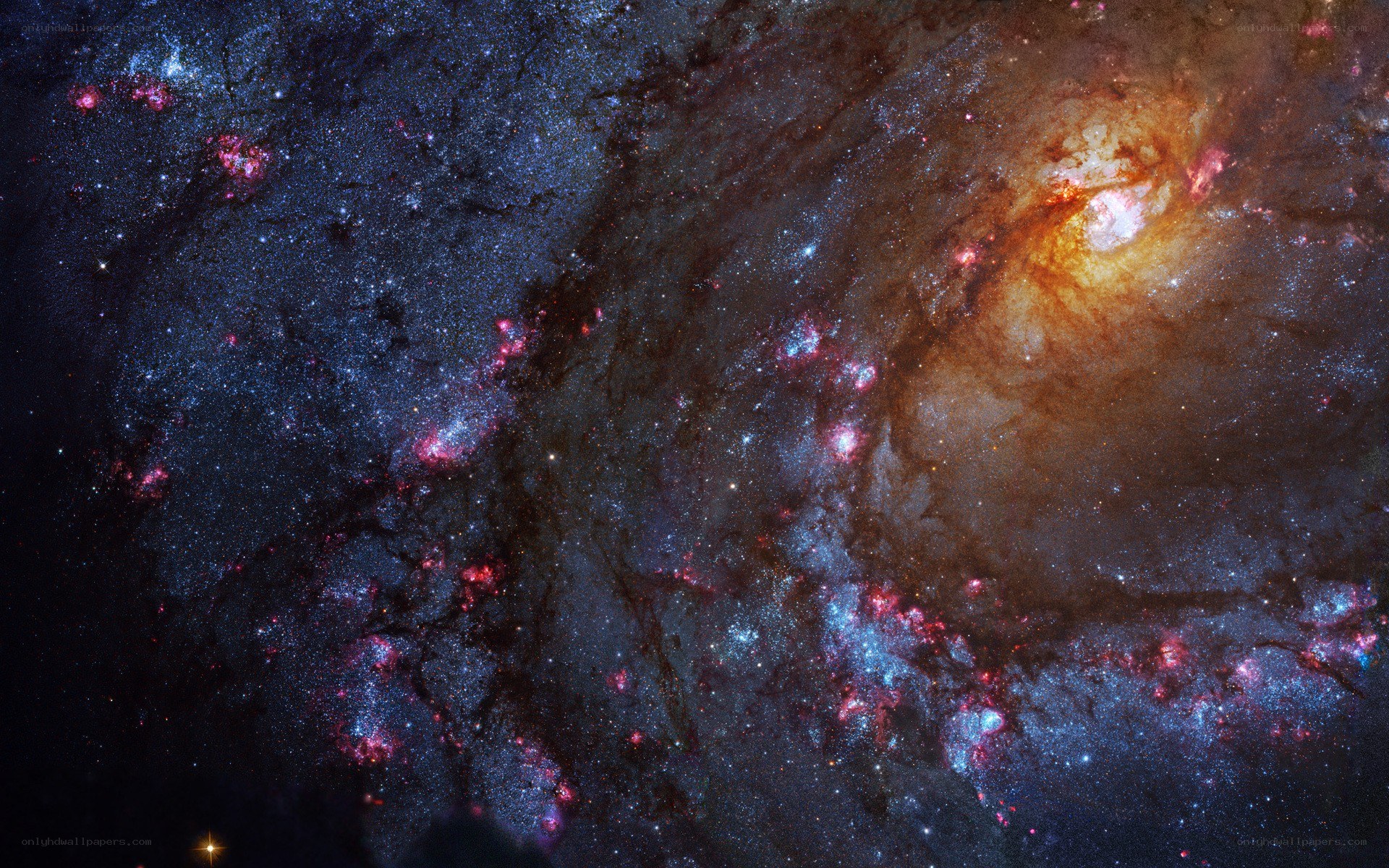 Spiral galaxy collision