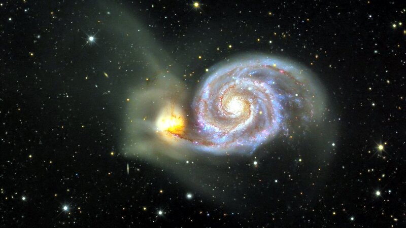 Spiral galaxy collision