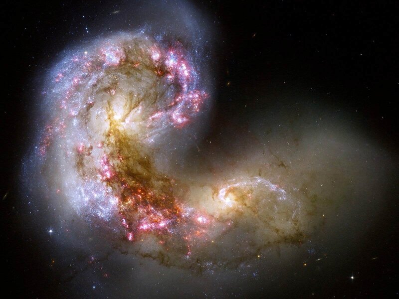Spiral galaxy collision