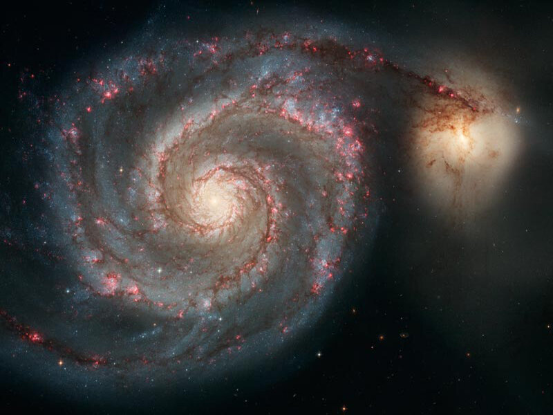 Spiral galaxy collision