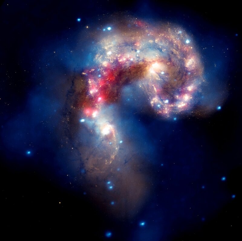 Spiral galaxy collision