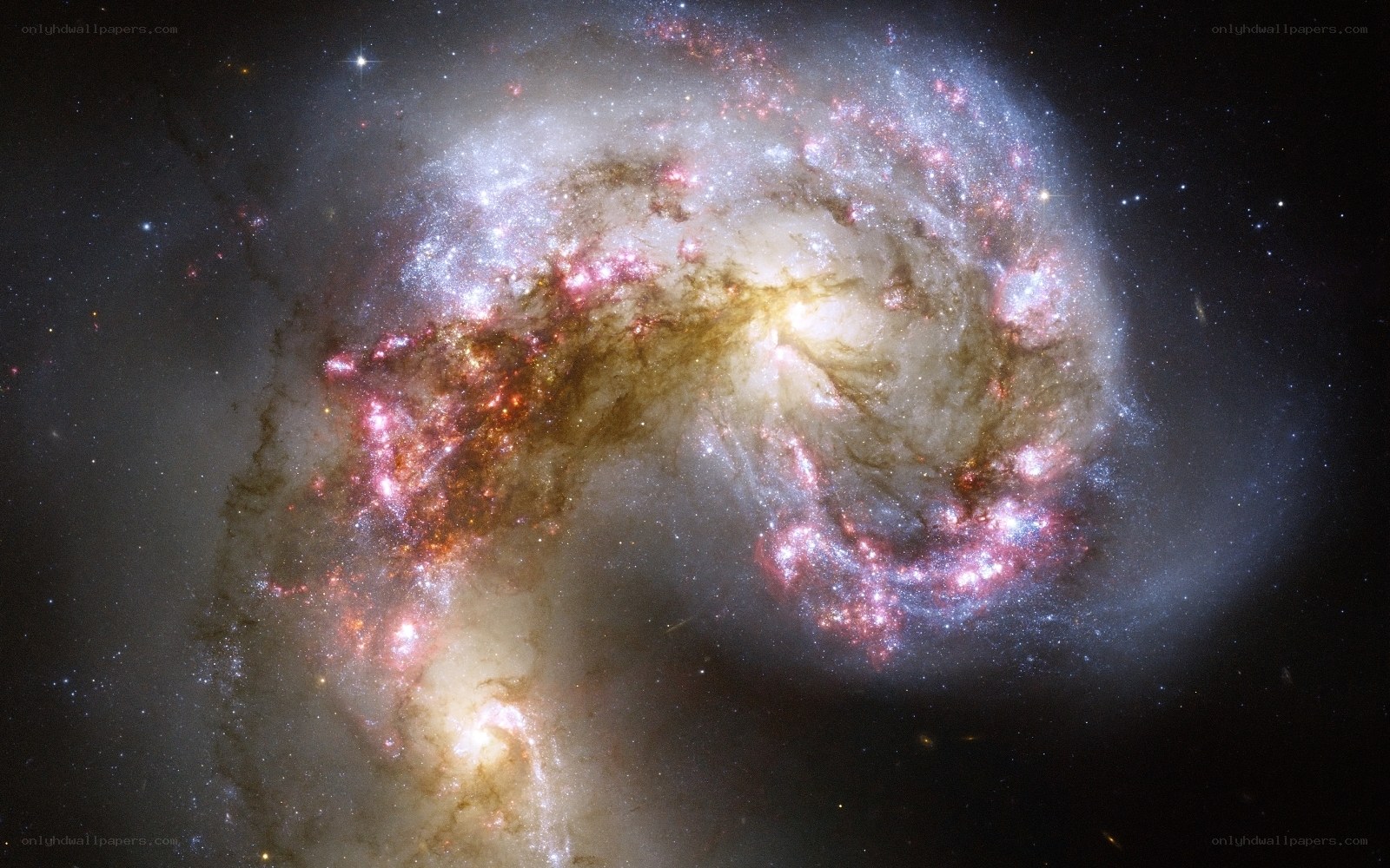Spiral galaxy collision