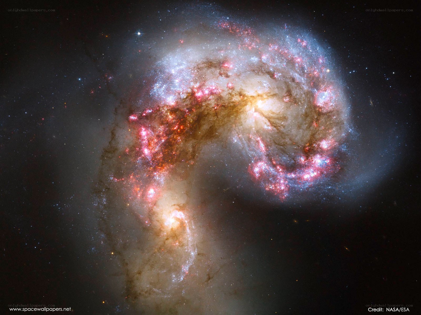 Spiral galaxy collision