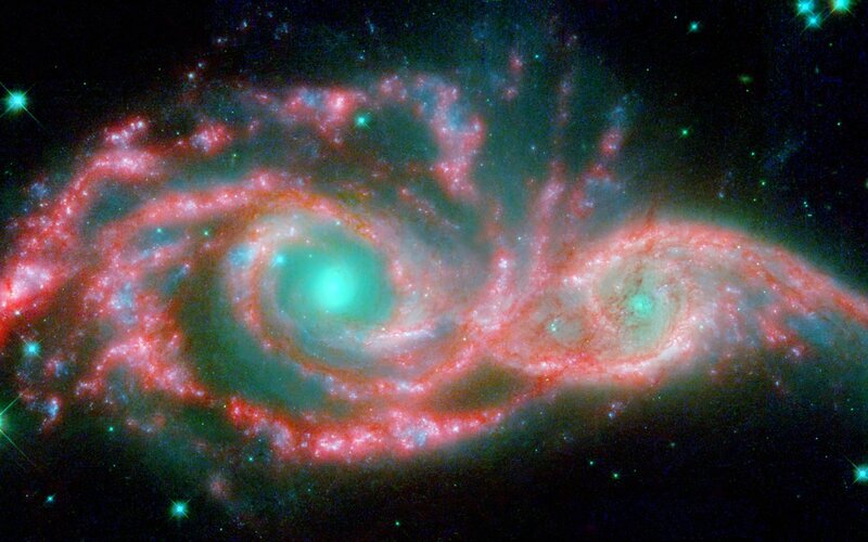 Spiral galaxy collision