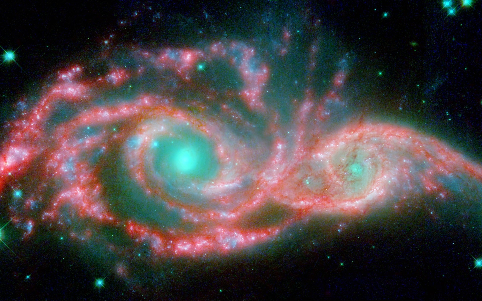 Spiral galaxy collision