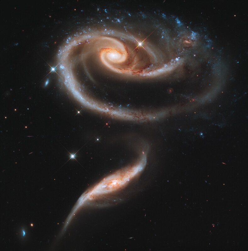 Spiral galaxy collision