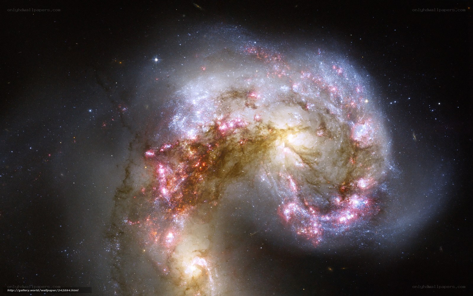 Spiral galaxy collision