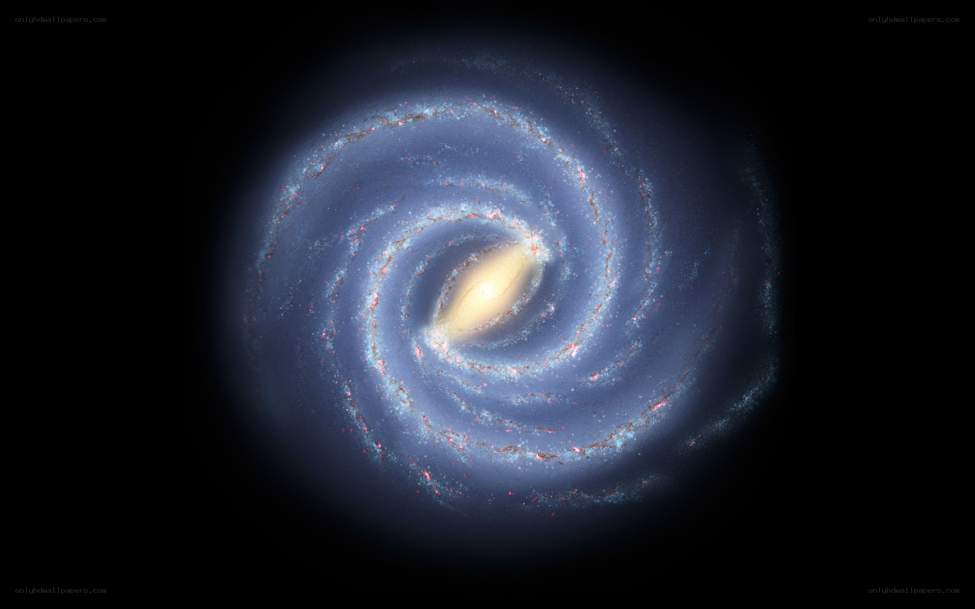 Spiral galaxy from above
