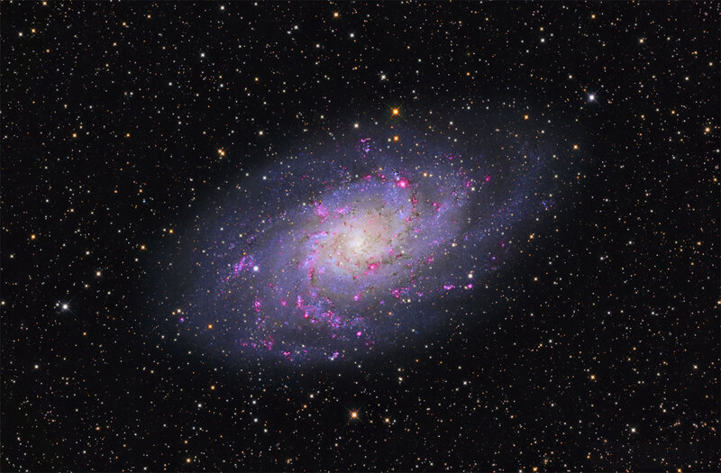 Spiral galaxy in deep space