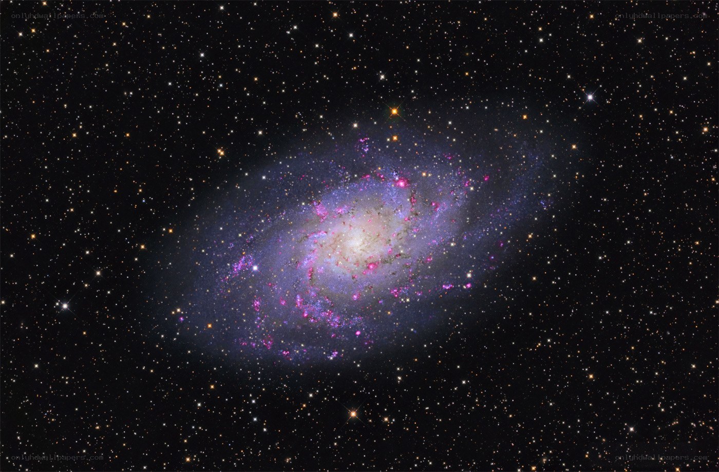Spiral galaxy in deep space