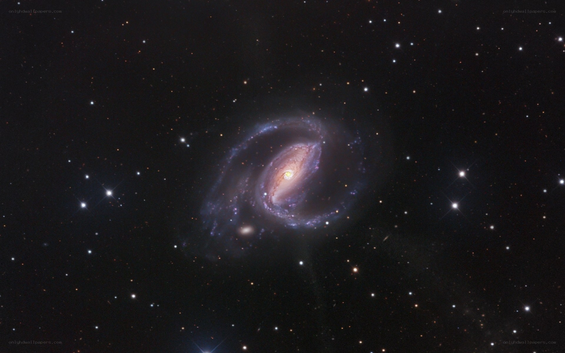 Spiral galaxy in deep space