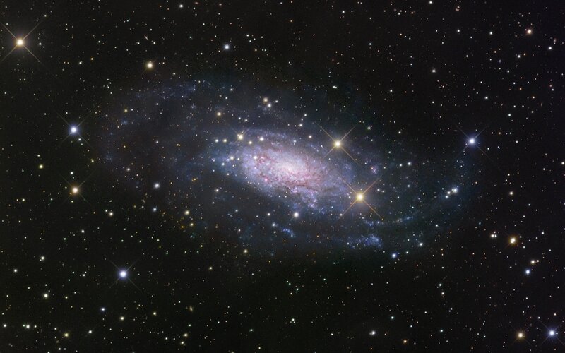 Spiral galaxy in deep space