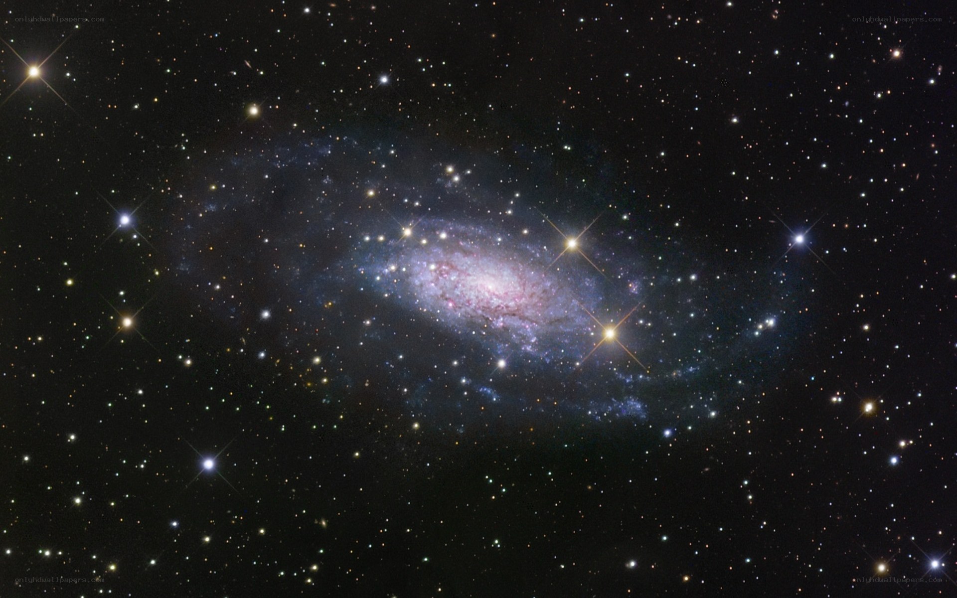 Spiral galaxy in deep space