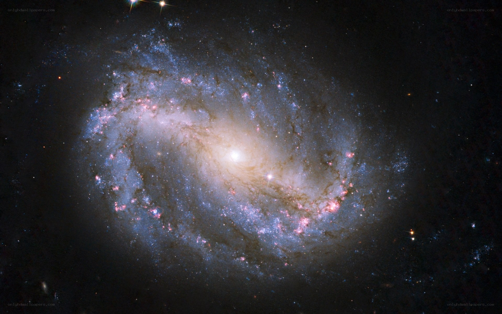 Spiral galaxy in deep space