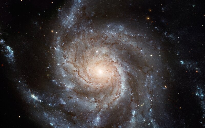 Spiral galaxy in deep space