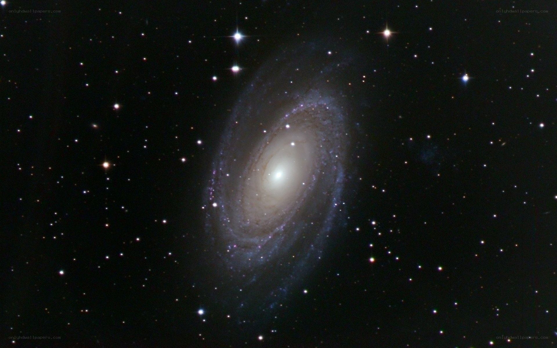 Spiral galaxy in deep space
