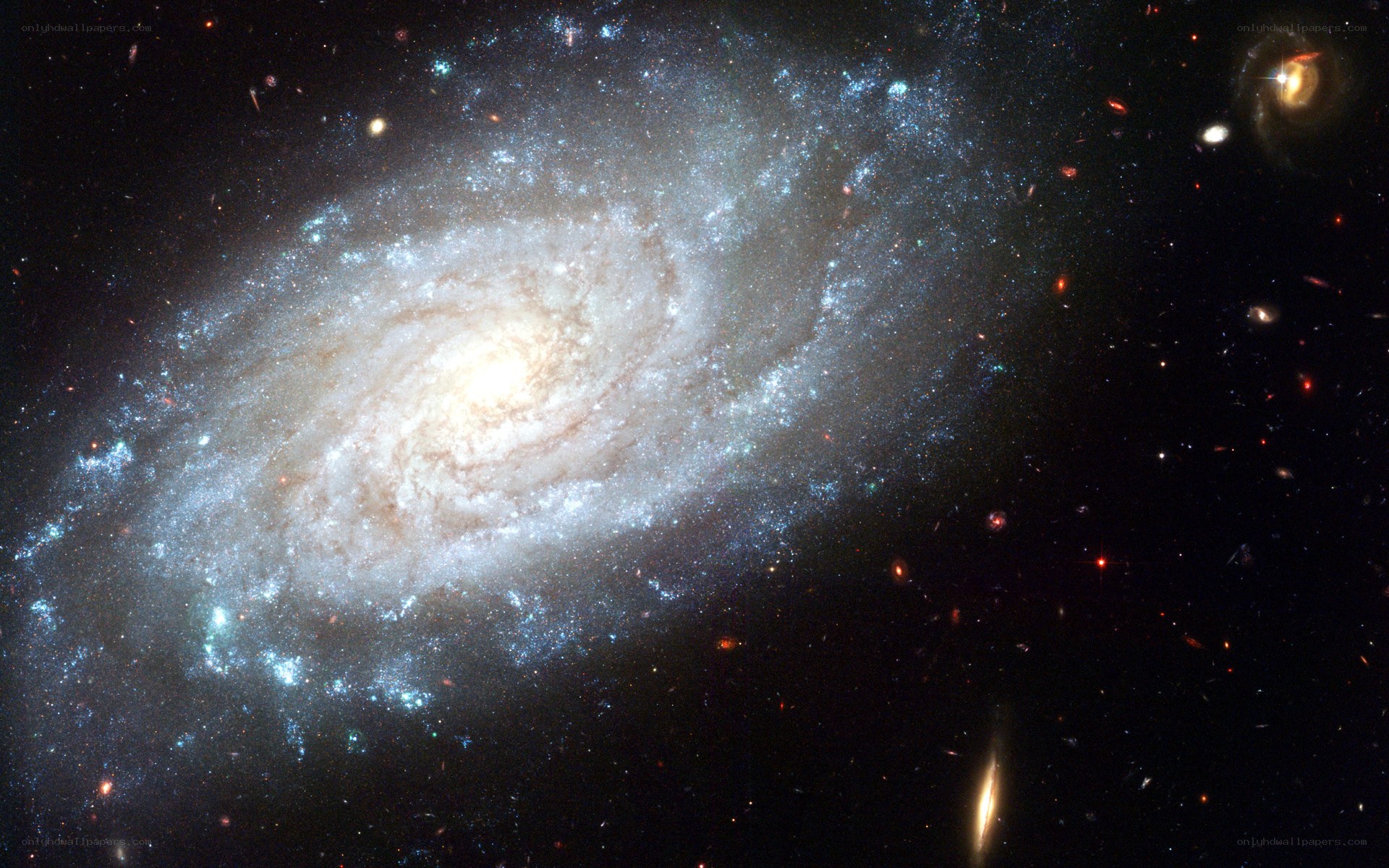 Spiral galaxy in deep space