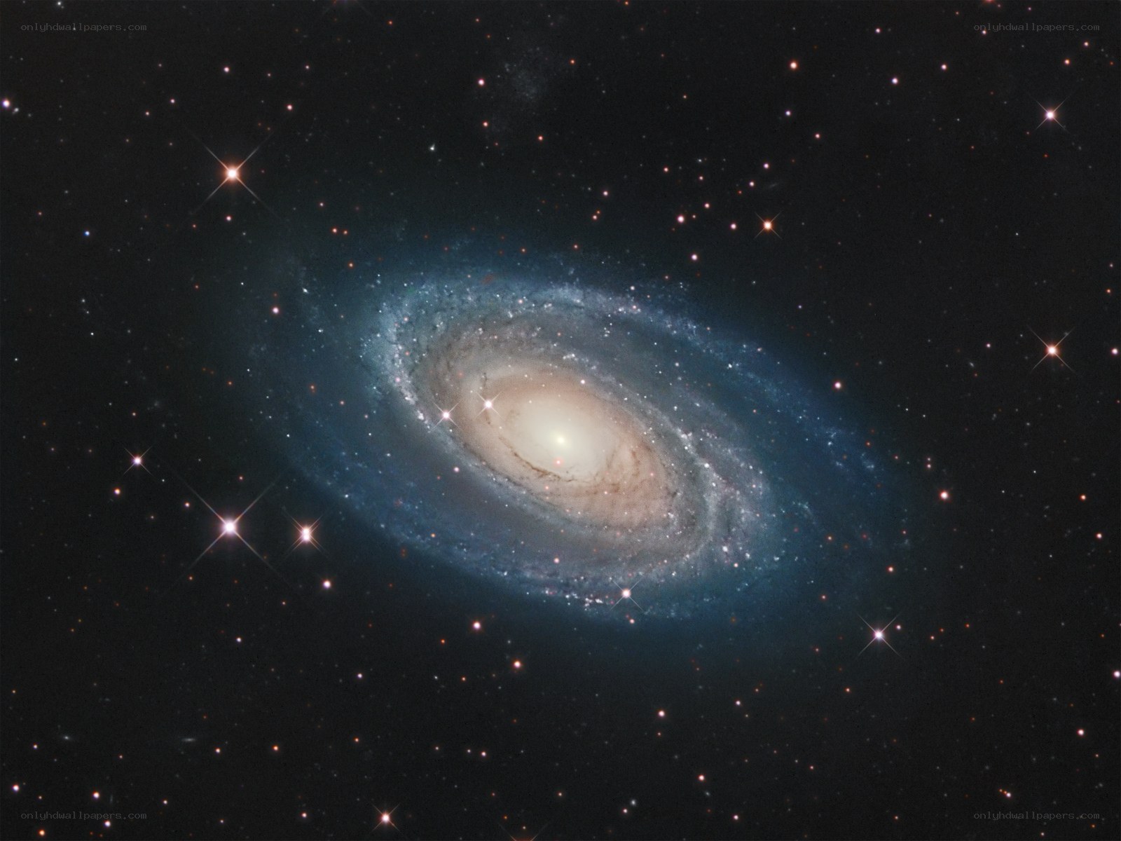 Spiral galaxy in deep space