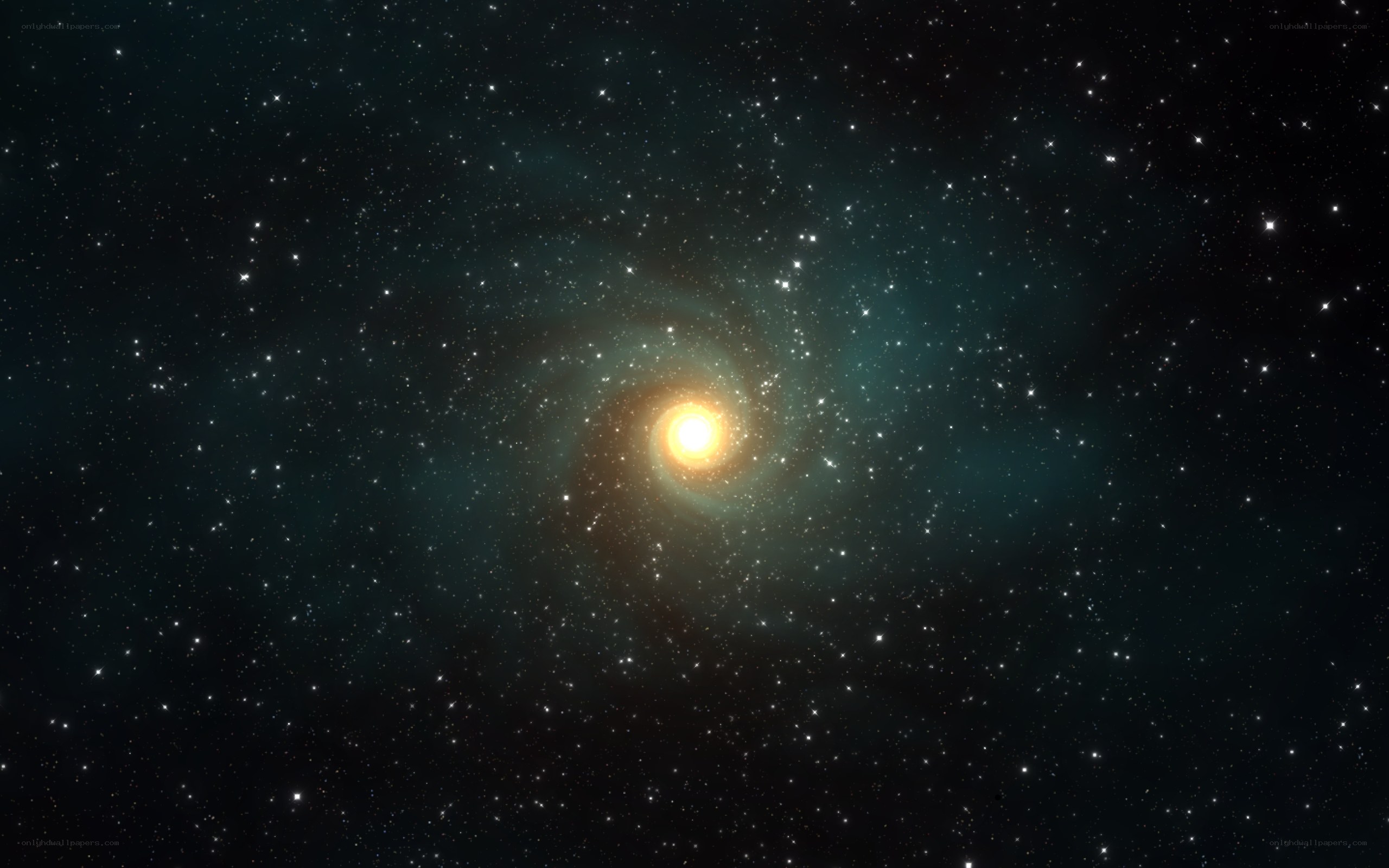 Spiral galaxy in deep space