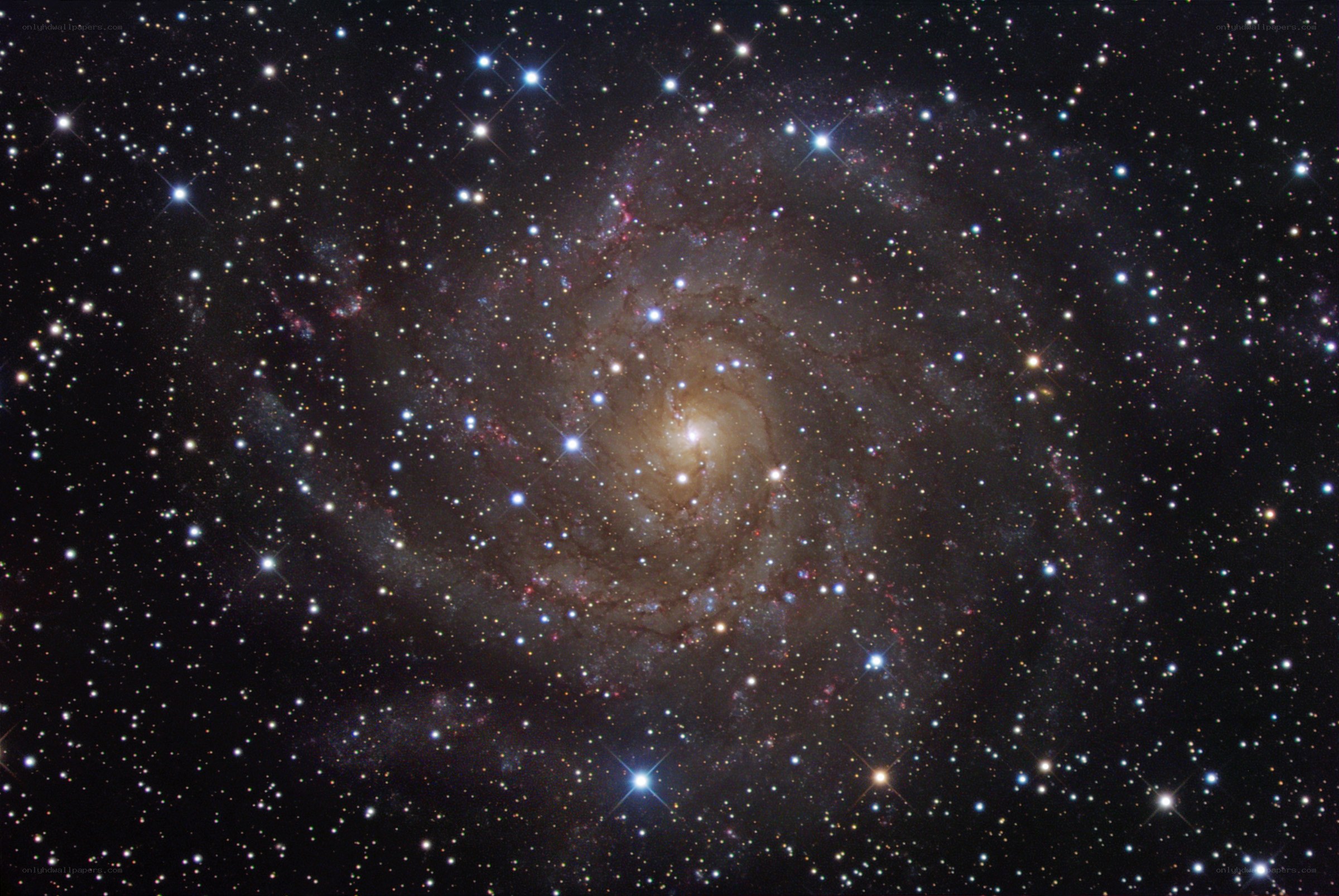 Spiral galaxy in deep space