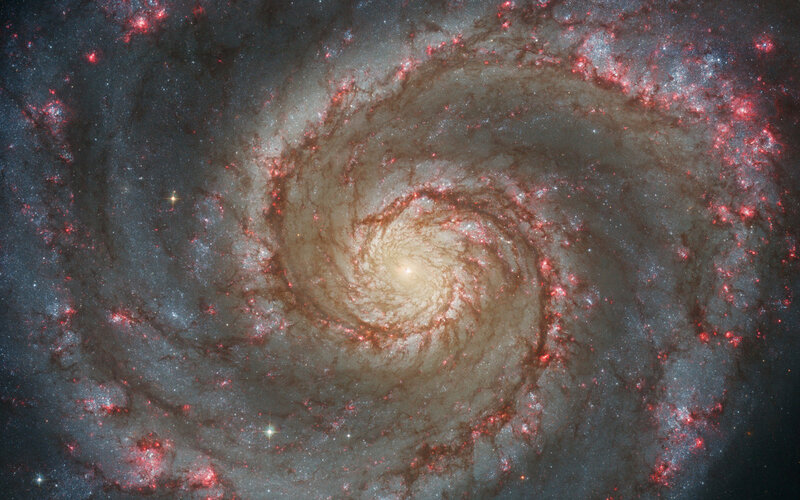 Spiral galaxy in deep space