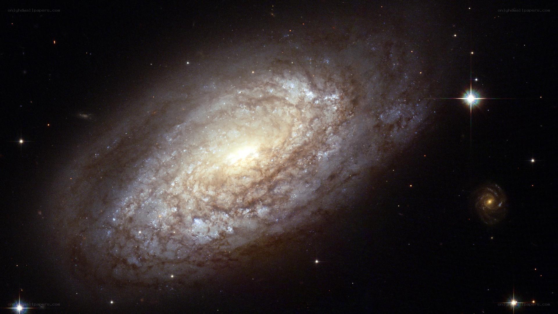 Spiral galaxy in deep space