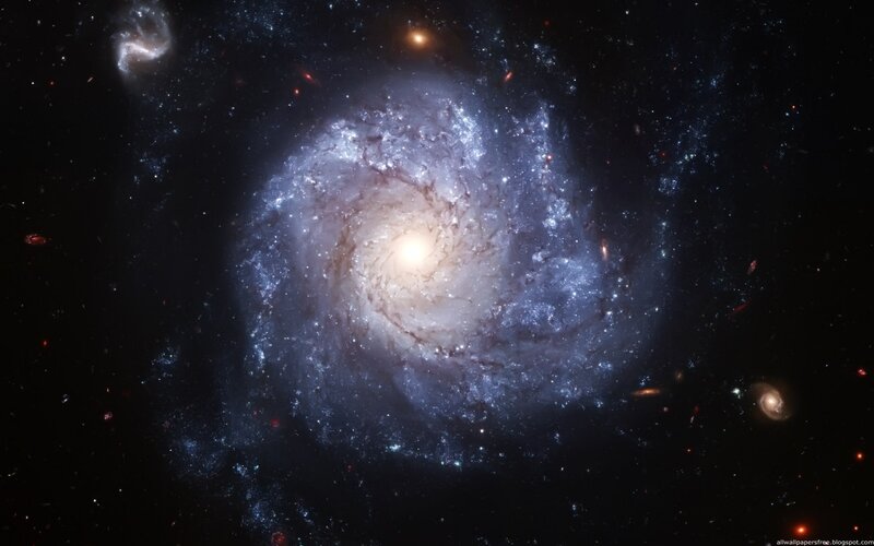 Spiral galaxy in deep space