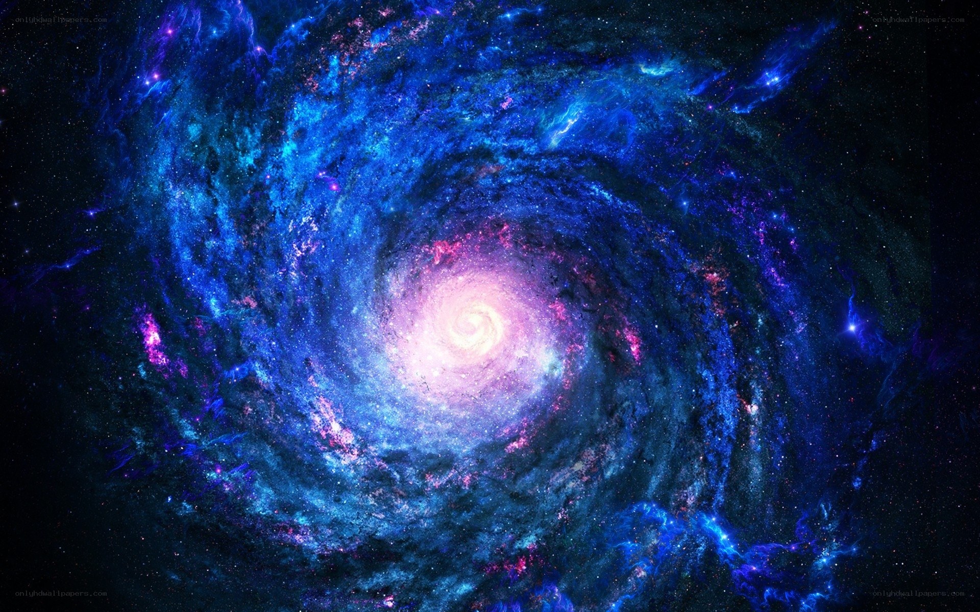 Spiral galaxy in deep space