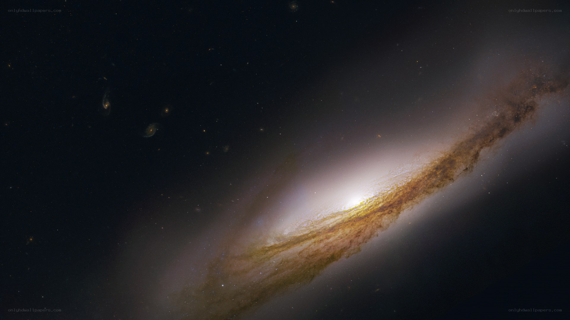 Spiral galaxy in deep space