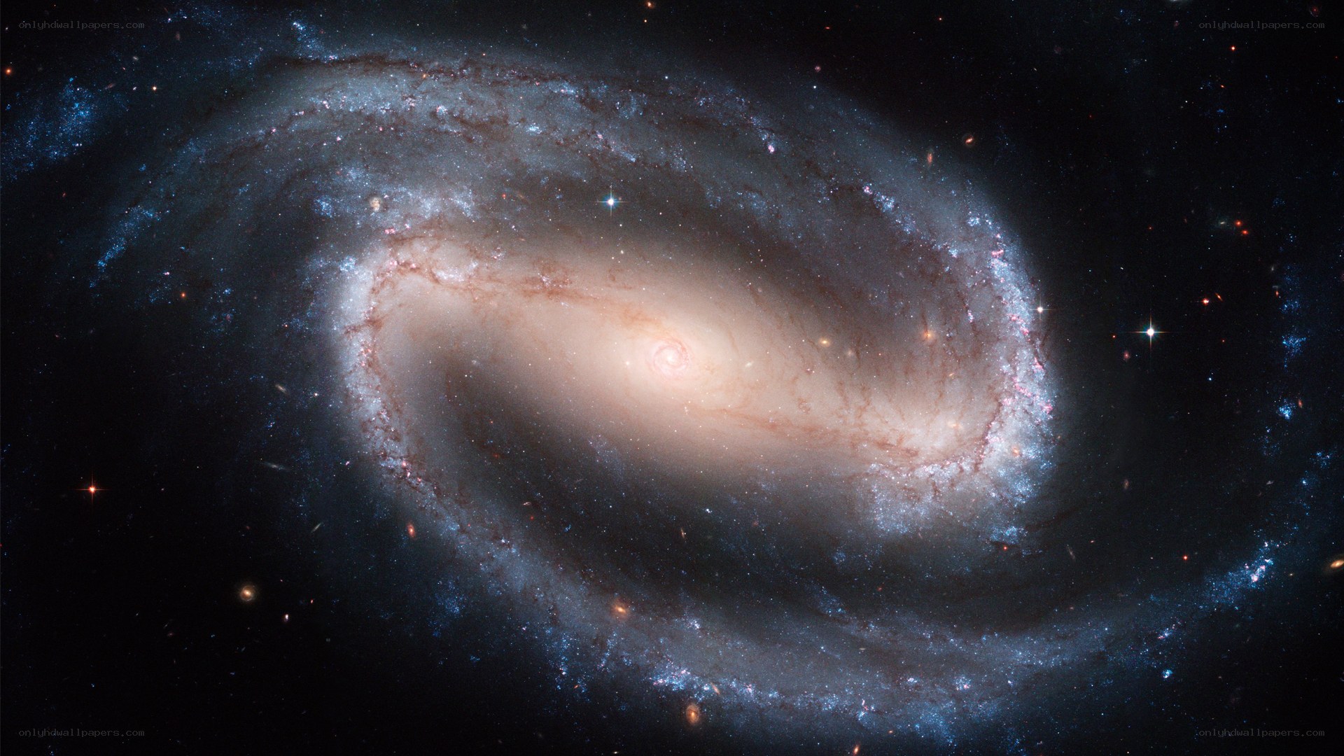 Spiral galaxy in deep space