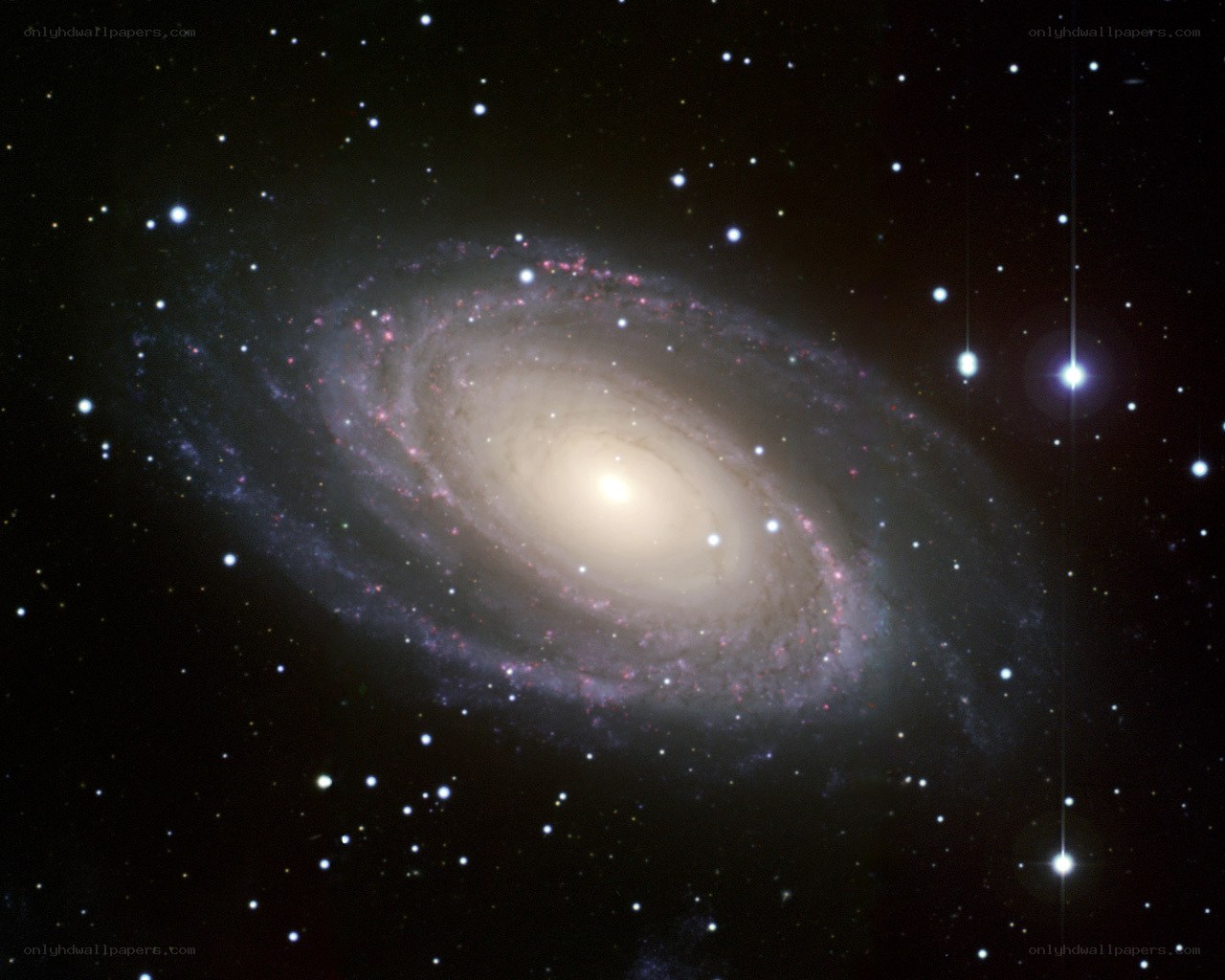 Spiral galaxy in deep space