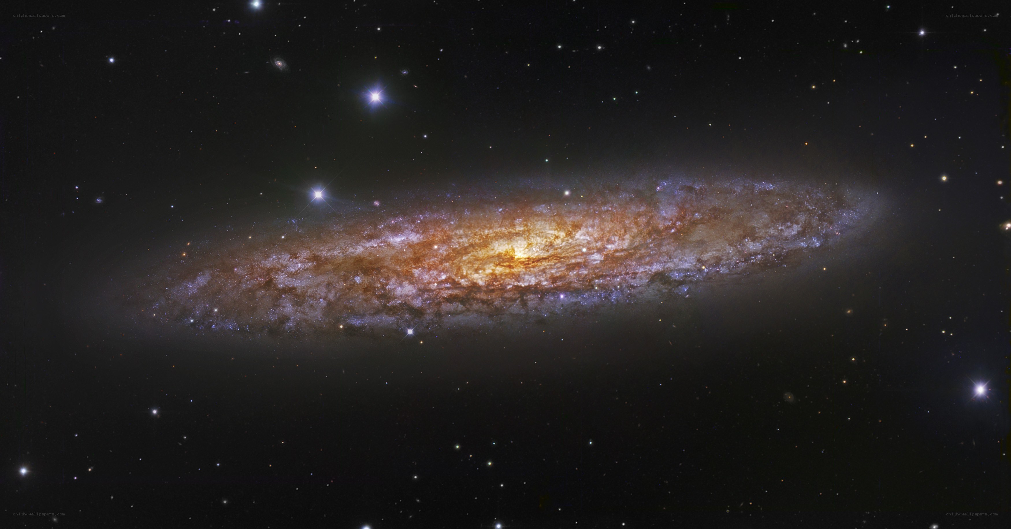 Spiral galaxy in deep space