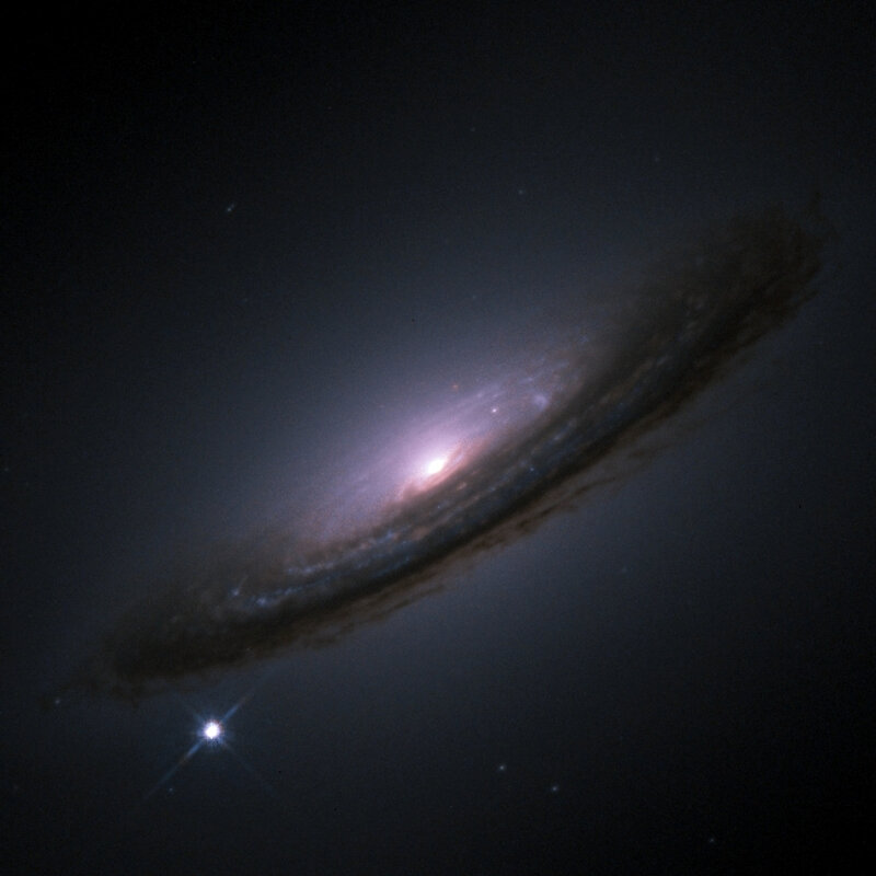 Spiral galaxy in deep space