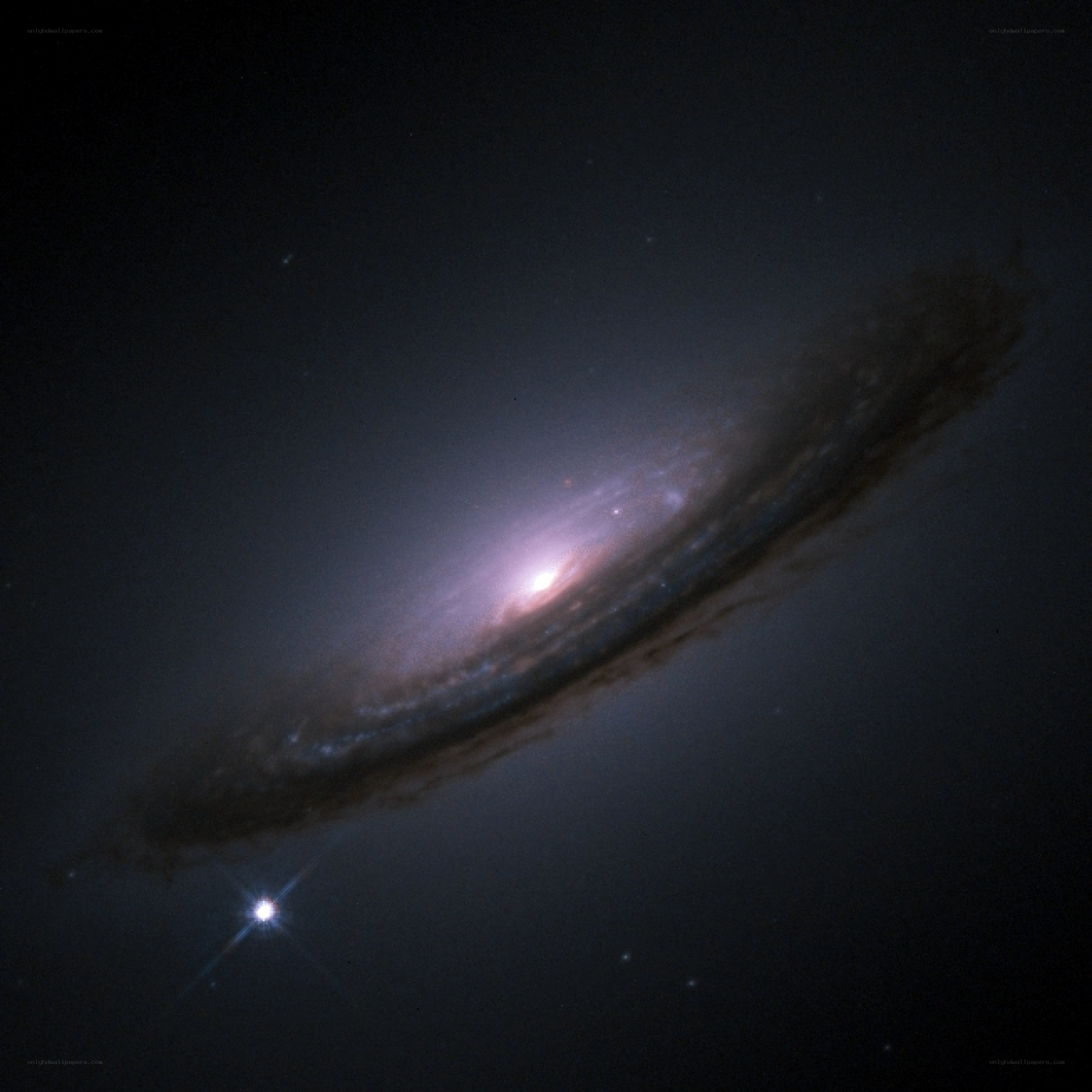 Spiral galaxy in deep space
