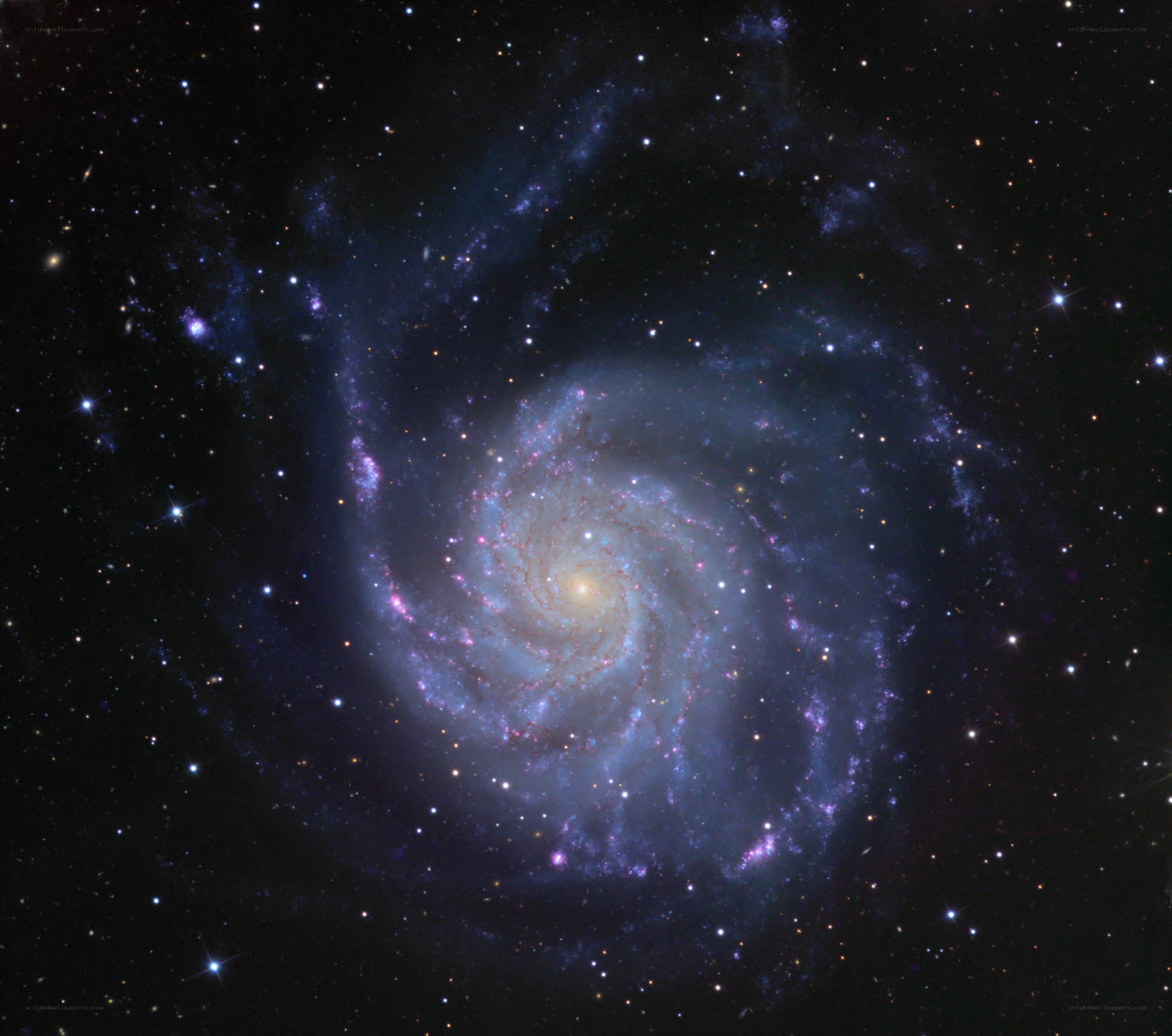 Spiral galaxy in deep space