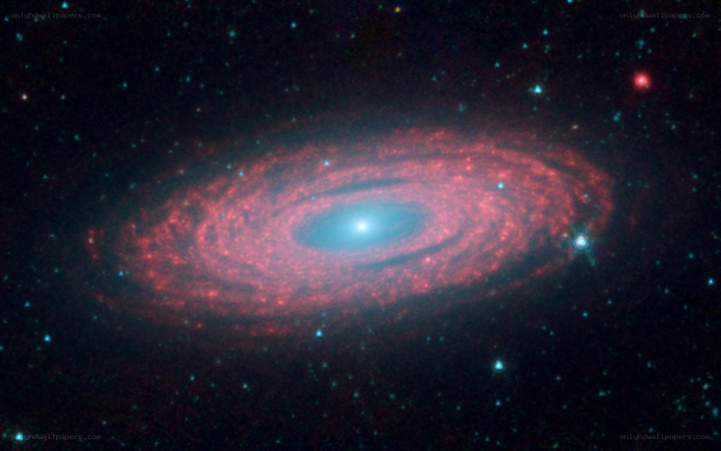 Spiral galaxy in deep space