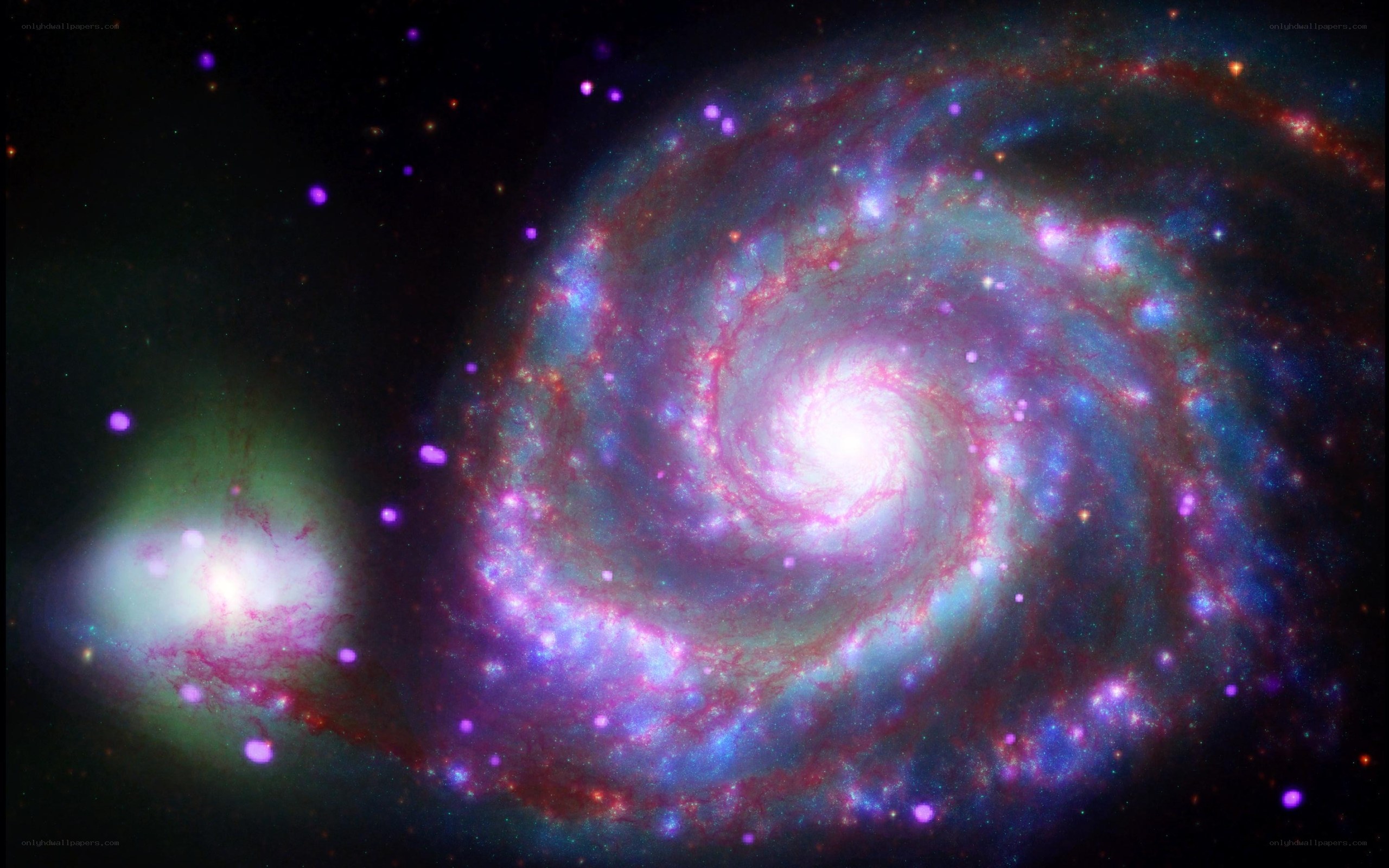 Spiral galaxy in deep space