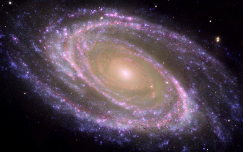 Spiral galaxy in deep space