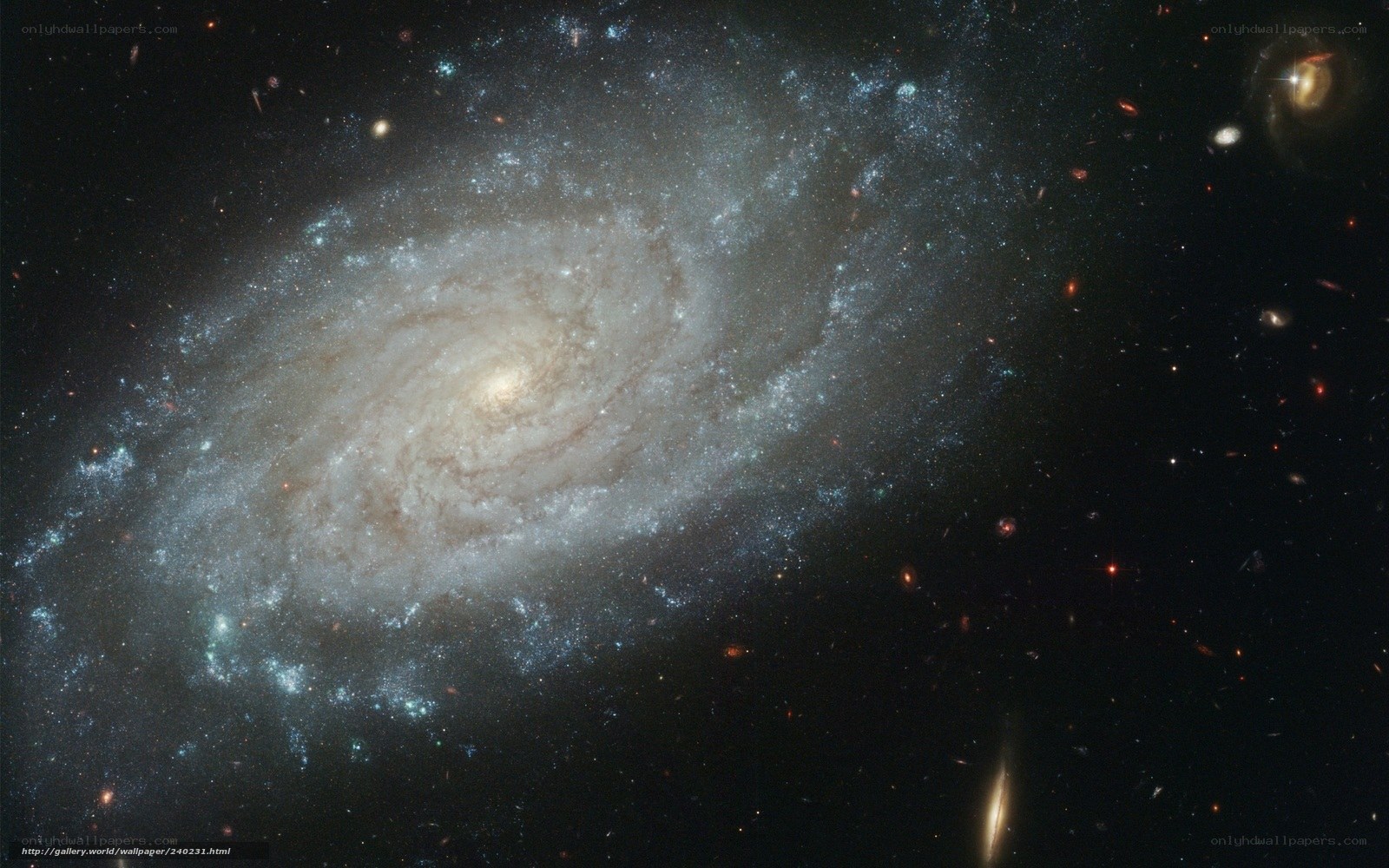 spiral galaxy in deep space