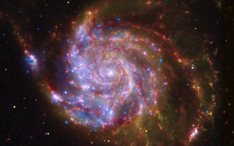 Spiral galaxy in deep space