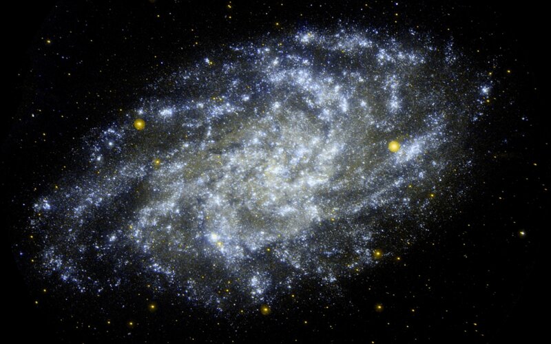 Spiral galaxy in deep space