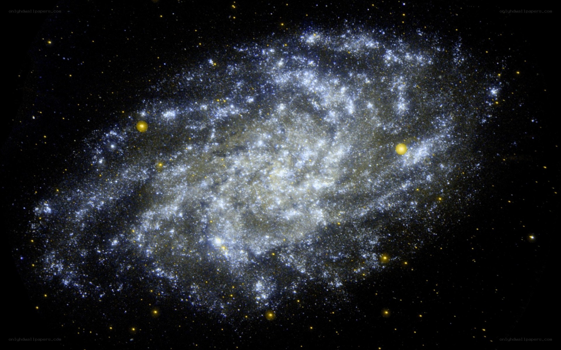Spiral galaxy in deep space