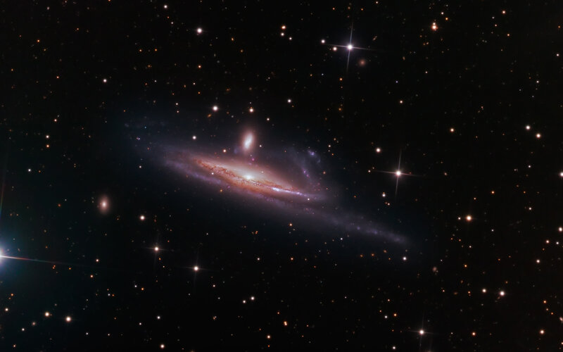 Spiral galaxy in deep space