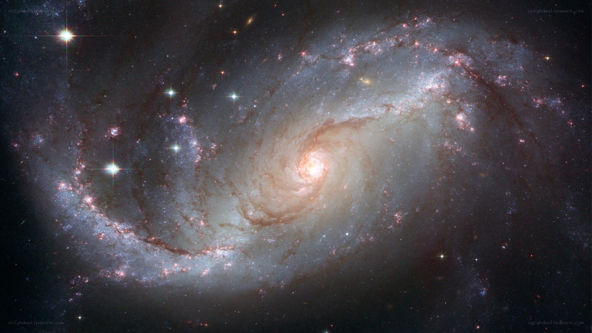 Spiral galaxy in deep space