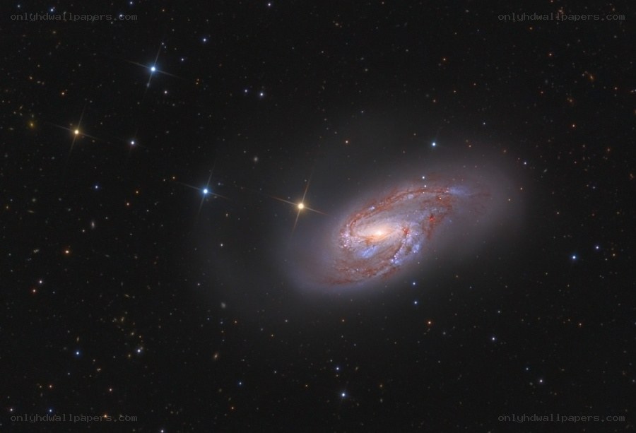 Spiral galaxy in deep space