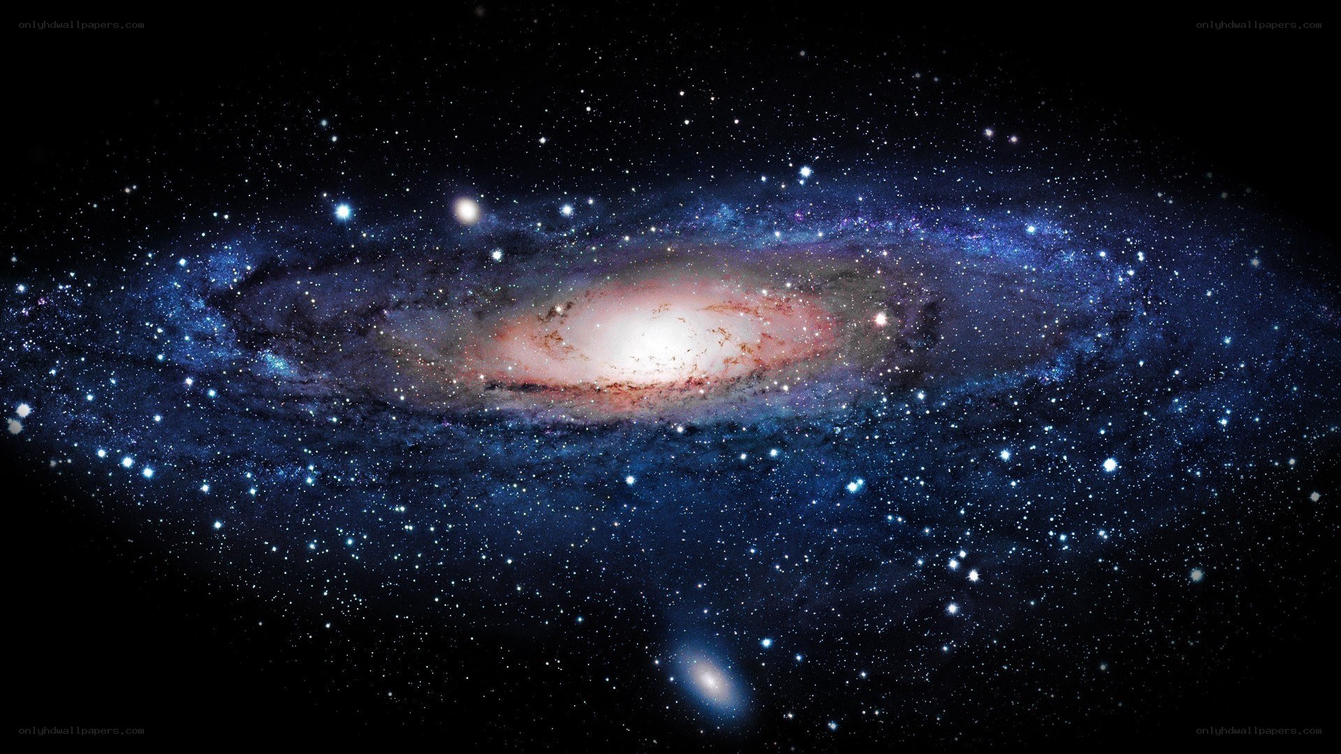 Spiral galaxy in deep space