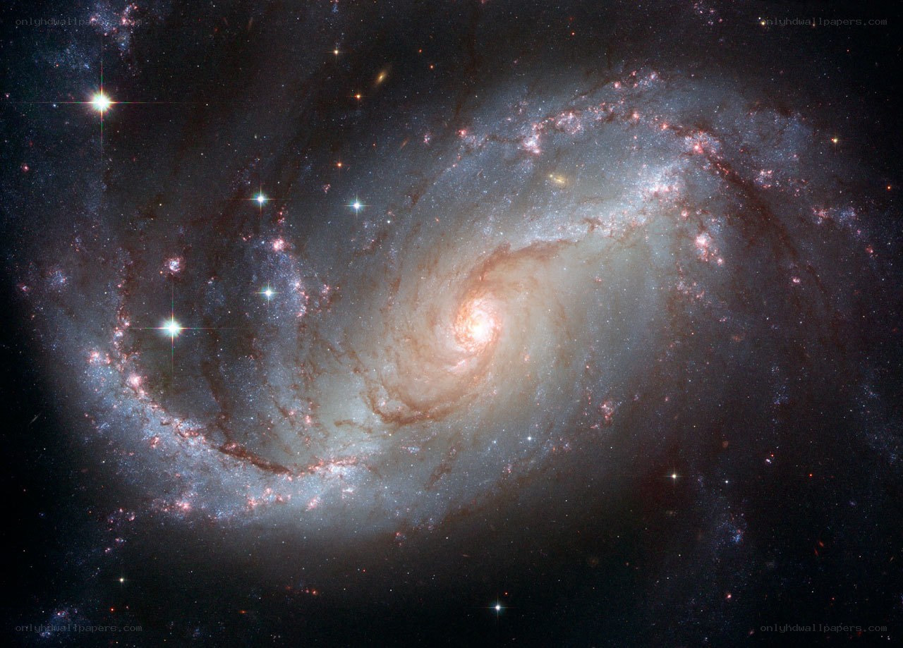 Spiral galaxy in deep space