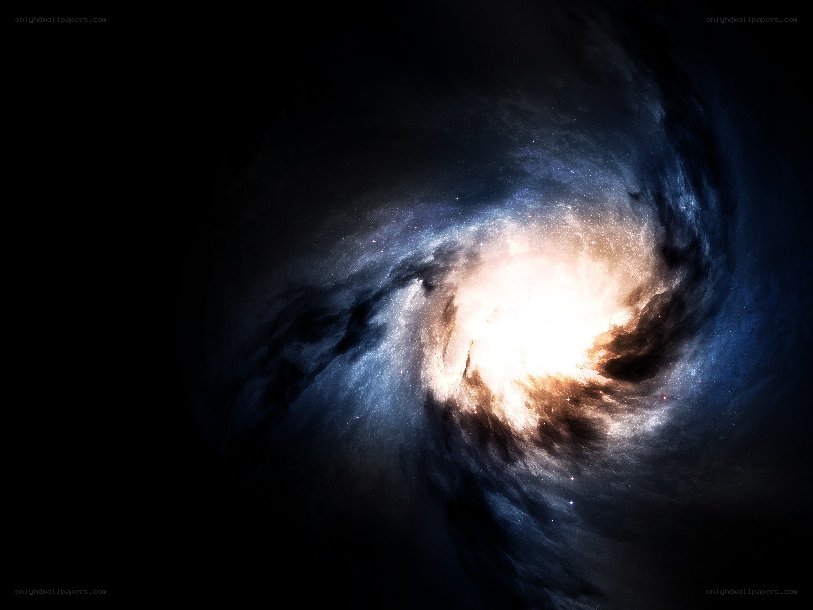 Spiral galaxy in deep space